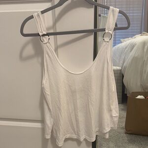 White Sleeveless Free People Top